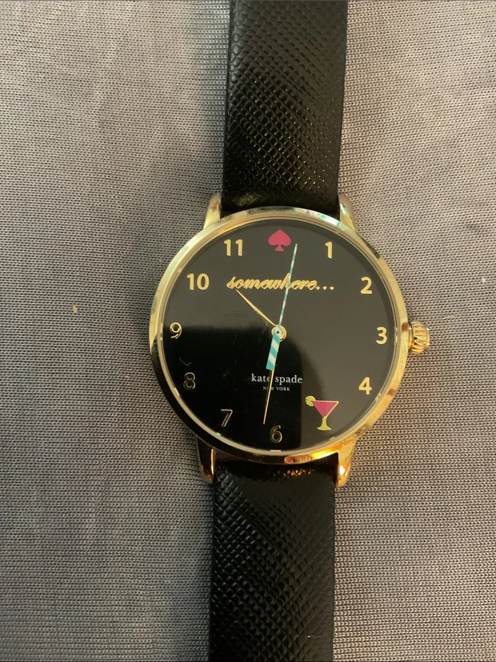 Women’s Kate Spade Watch with 5 o’clock cocktail glass